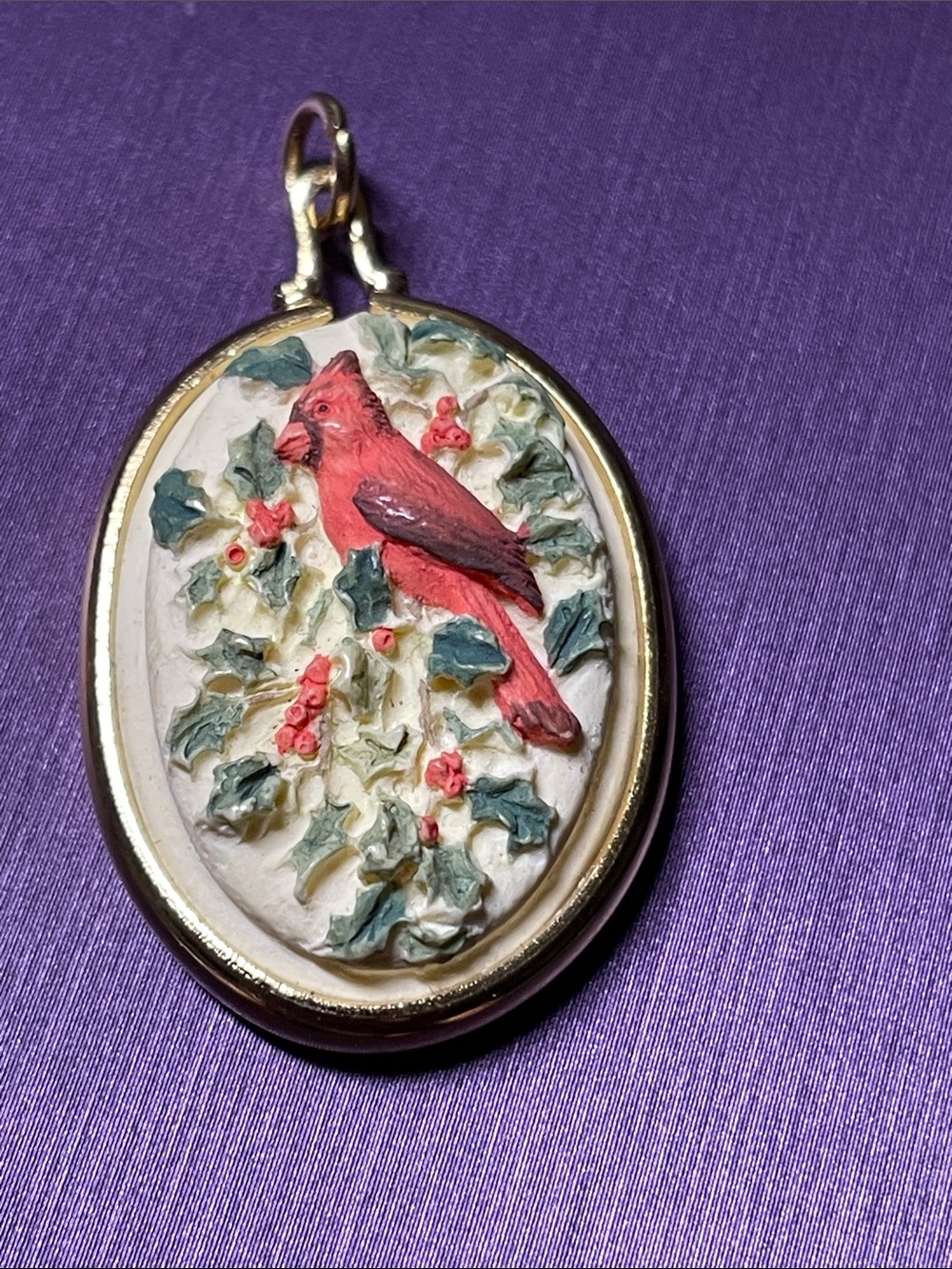 Hallmark Vintage 1991  Cardinal Bird Pendant